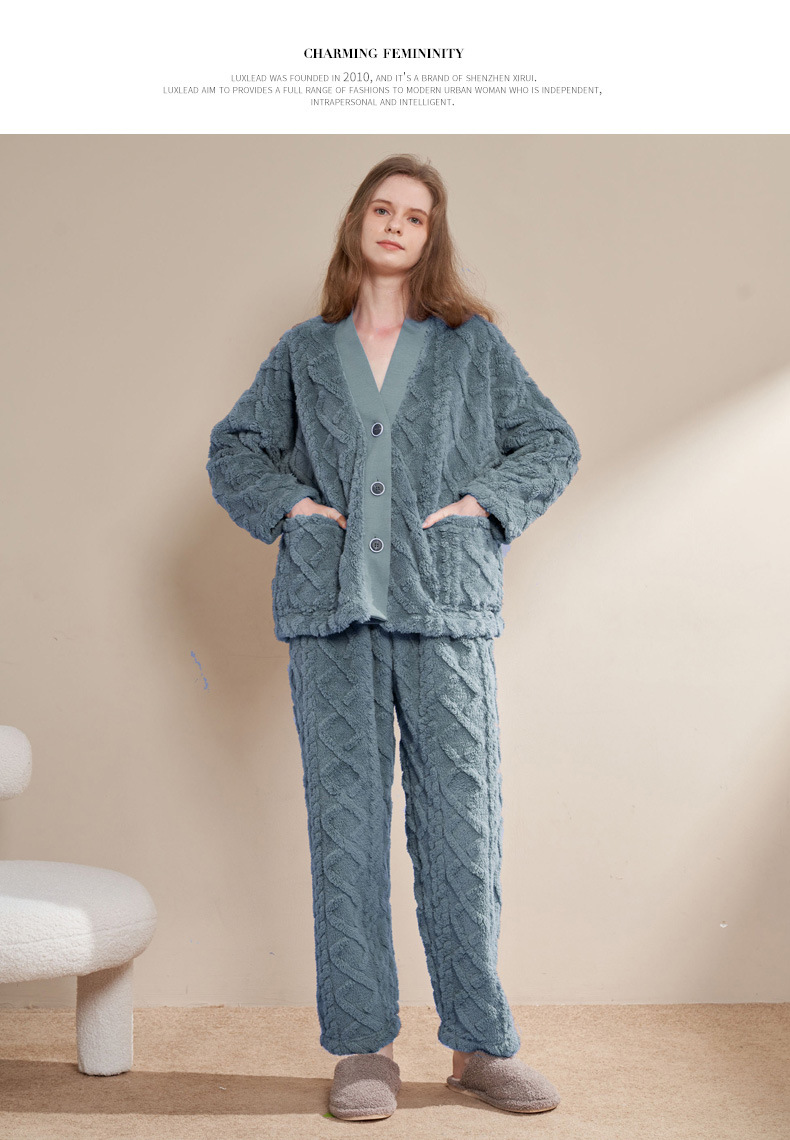 提花开衫--米白——