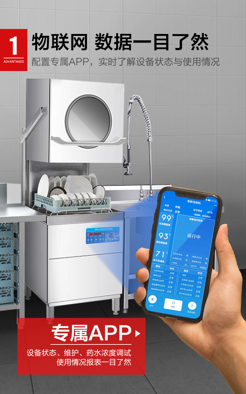 揭盖式商用洗碗机现代全自动