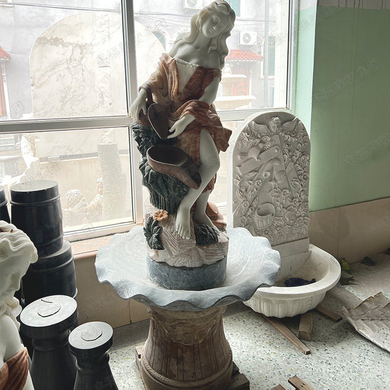 石雕人物雕塑喷泉