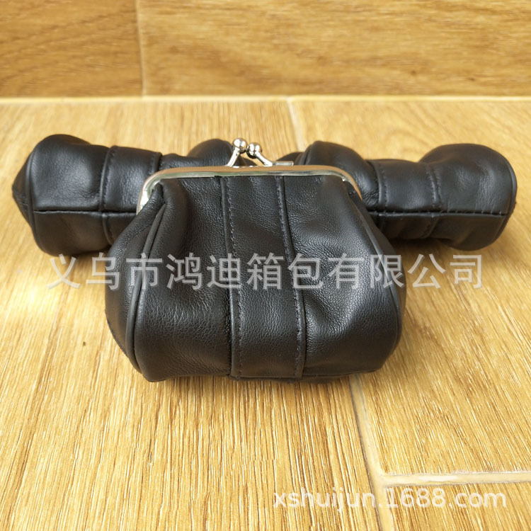 真羊皮零钱包