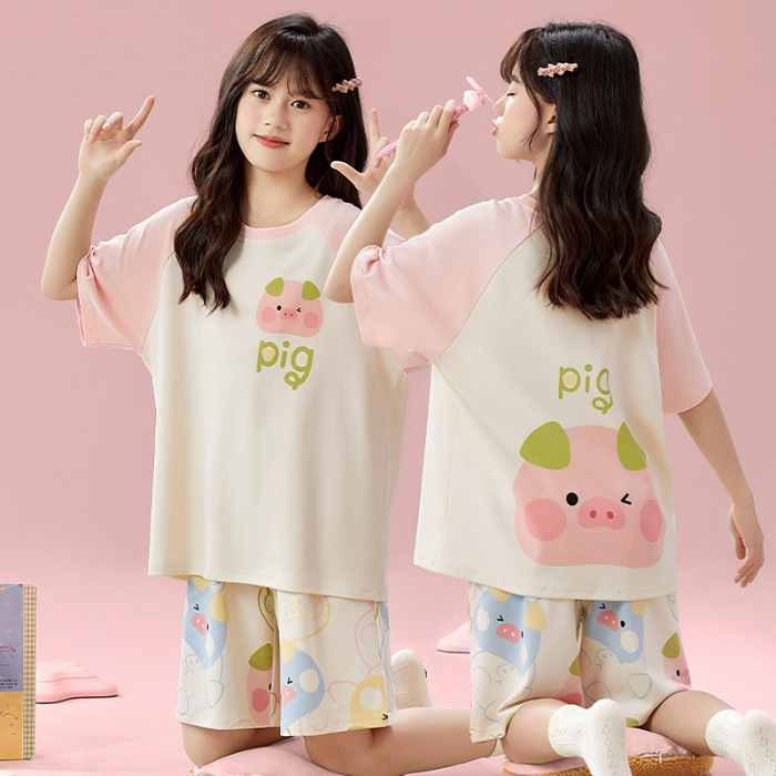 复制_女童睡衣韩版宽松夏季短袖纯棉透气中大童圆.jpg