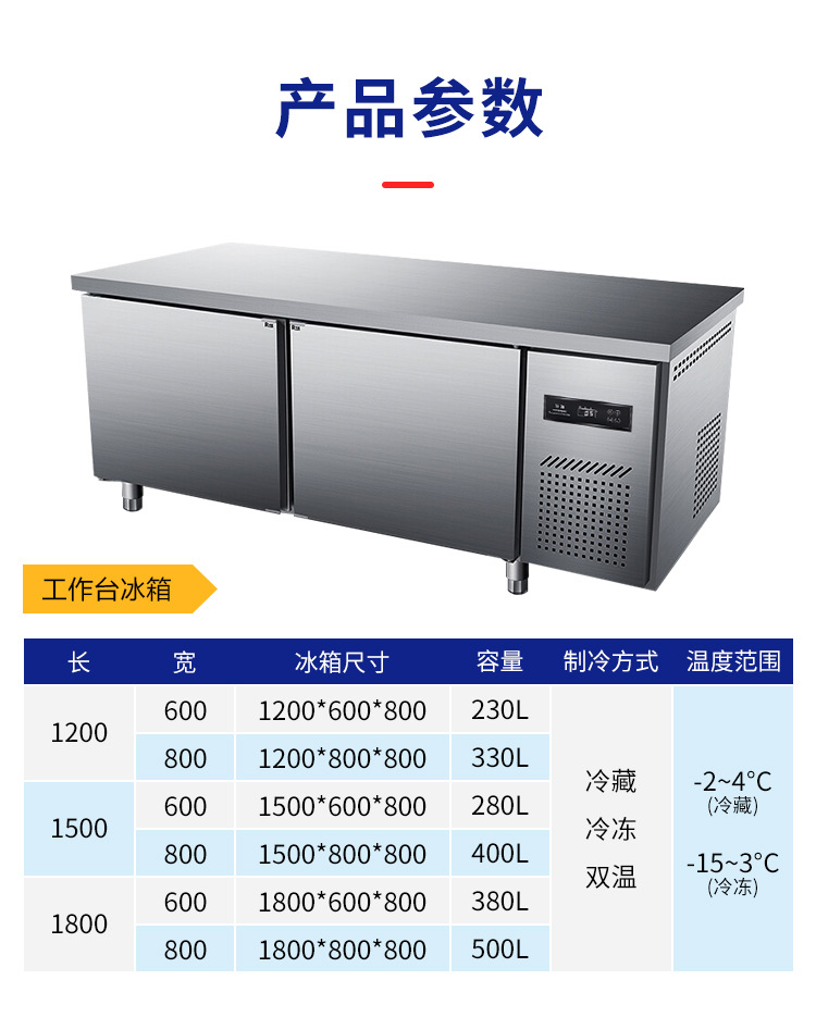 开槽沙拉台商用操作台工作台水果捞冰柜操作柜披萨撒料小菜柜