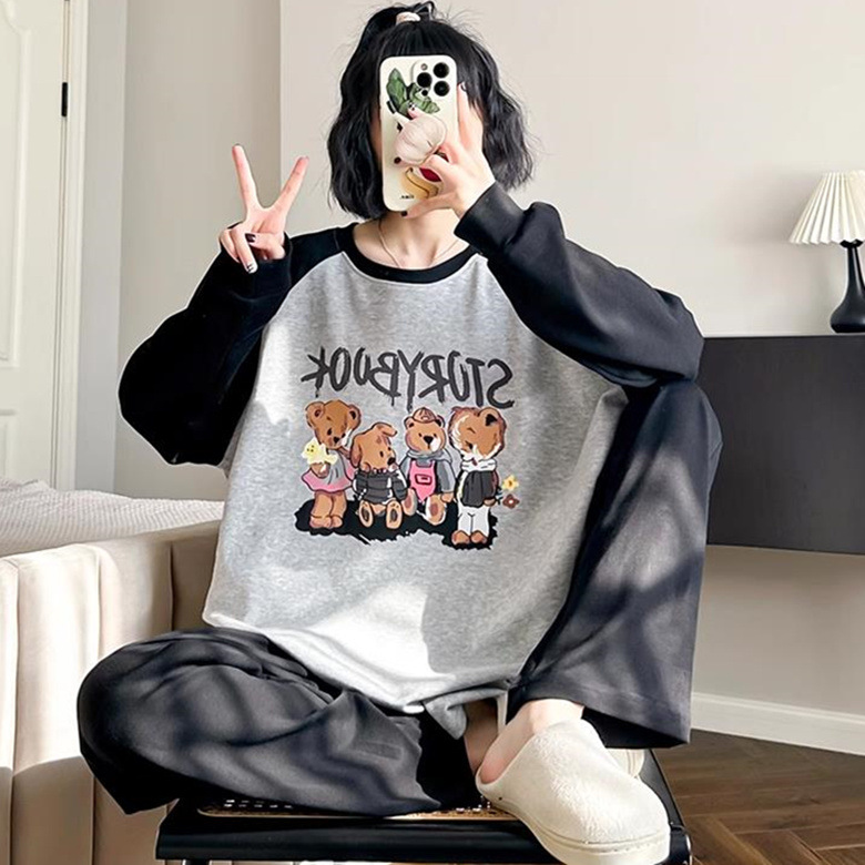 插色字母4熊双长灰色