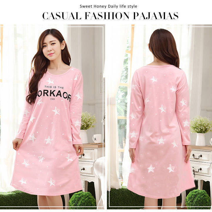 长袖睡裙详情图