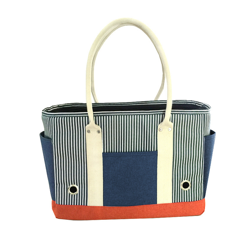 I2-002条纹宠物手提包蓝色-005