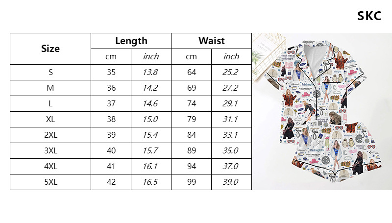 睡衣裤子SKC-尺码表