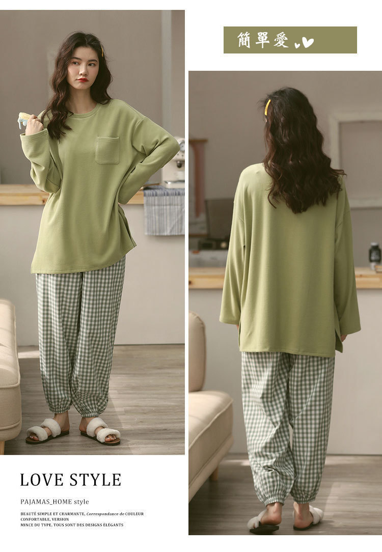 SMX厚款绿色格子裤长套_08