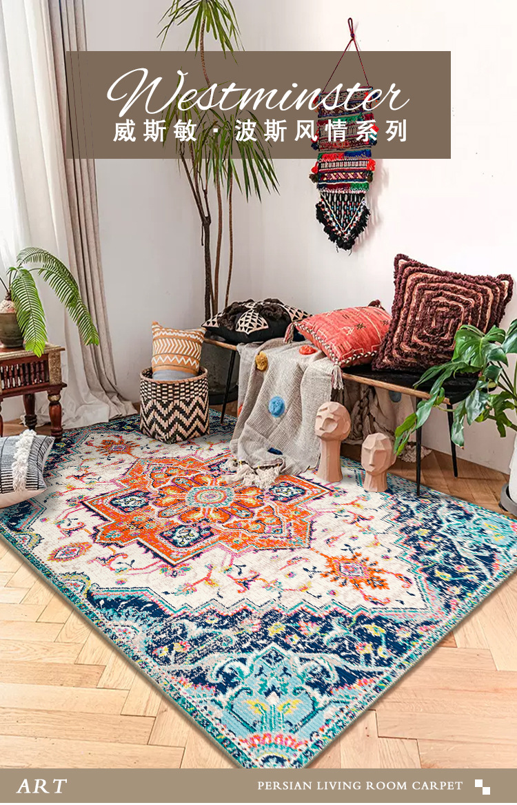 地垫地毯,卧室地毯,客厅地毯,复古地毯,跨境地毯,波斯地毯