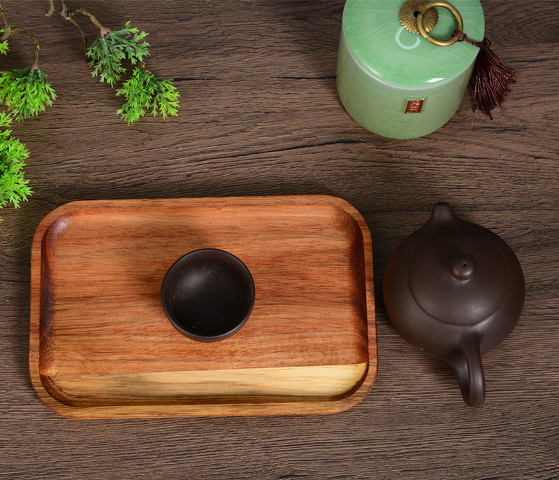 相思木托盘创意茶盘水果托盘木质家用长方形托盘甜品糕点托盘 (