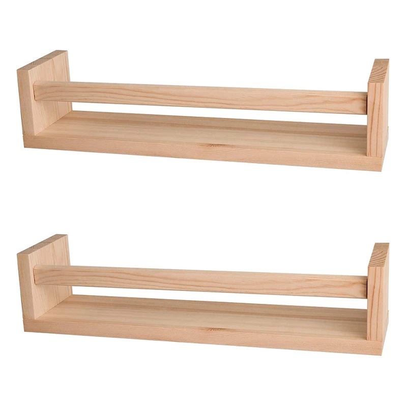 2Pcs-Bookshelf-Natural-Wood-Fl
