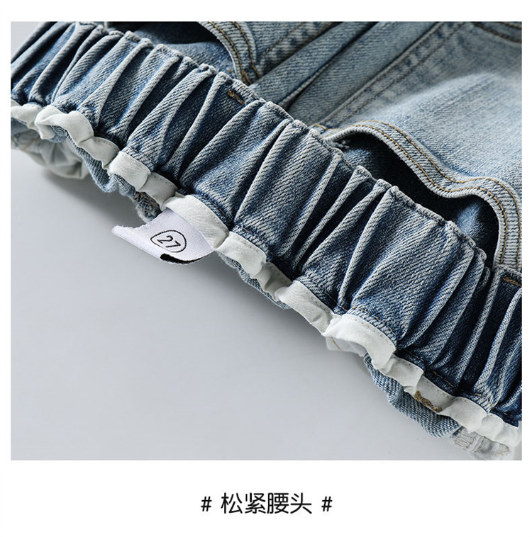 女童国风刺绣阔腿裤