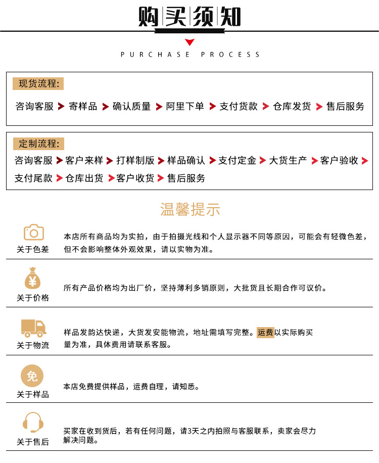 购买须知和温馨提示