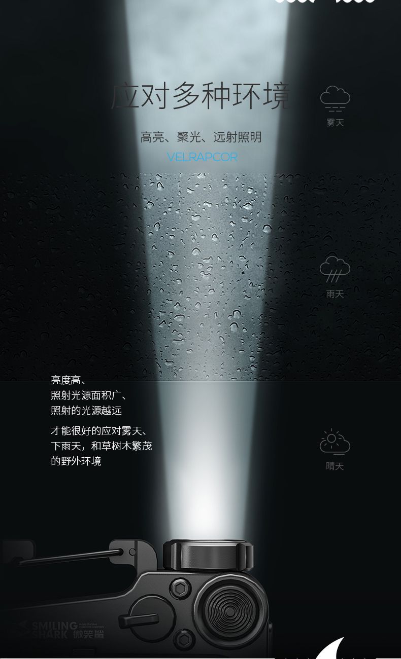 多档调节随身照明手电筒