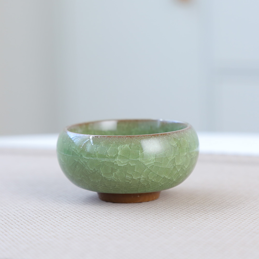 冰裂陶瓷花盆迷你拇指多肉花盆冰裂釉外贸跨境爆品八色多彩多肉盆