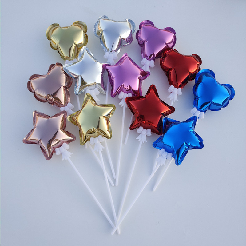 4寸五角星爱心5色