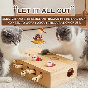 Whack-a-mole Interactive Cat Toy