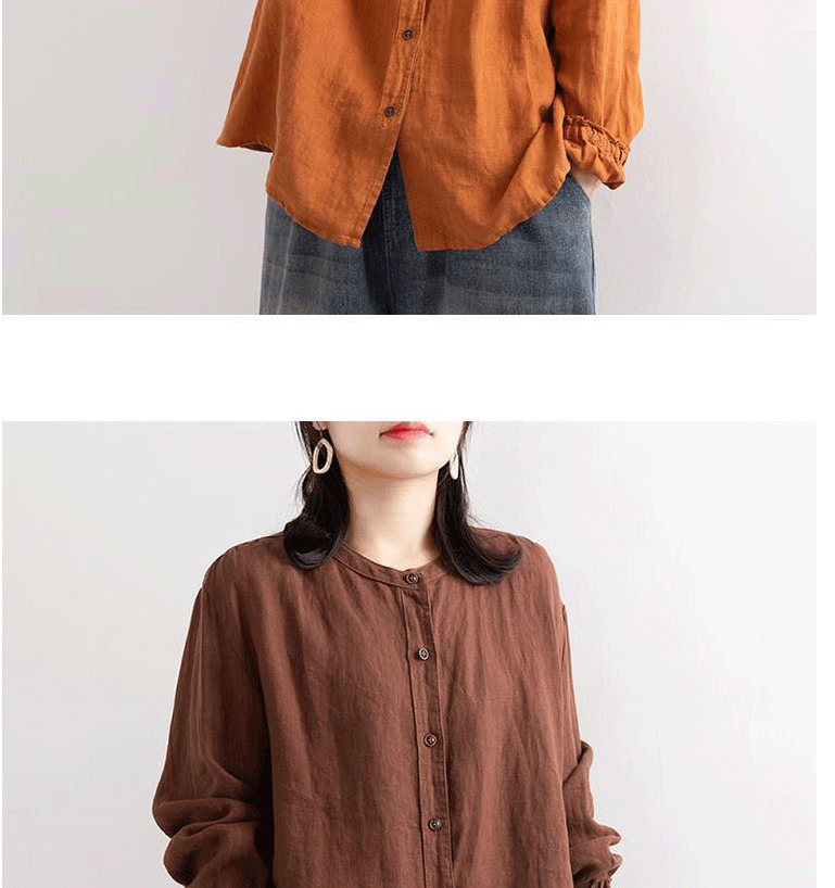 文艺复古女秋季棉麻衬衫女宽松圆领衬衣长袖休闲外套收口袖上衣女-tmall_12.gif