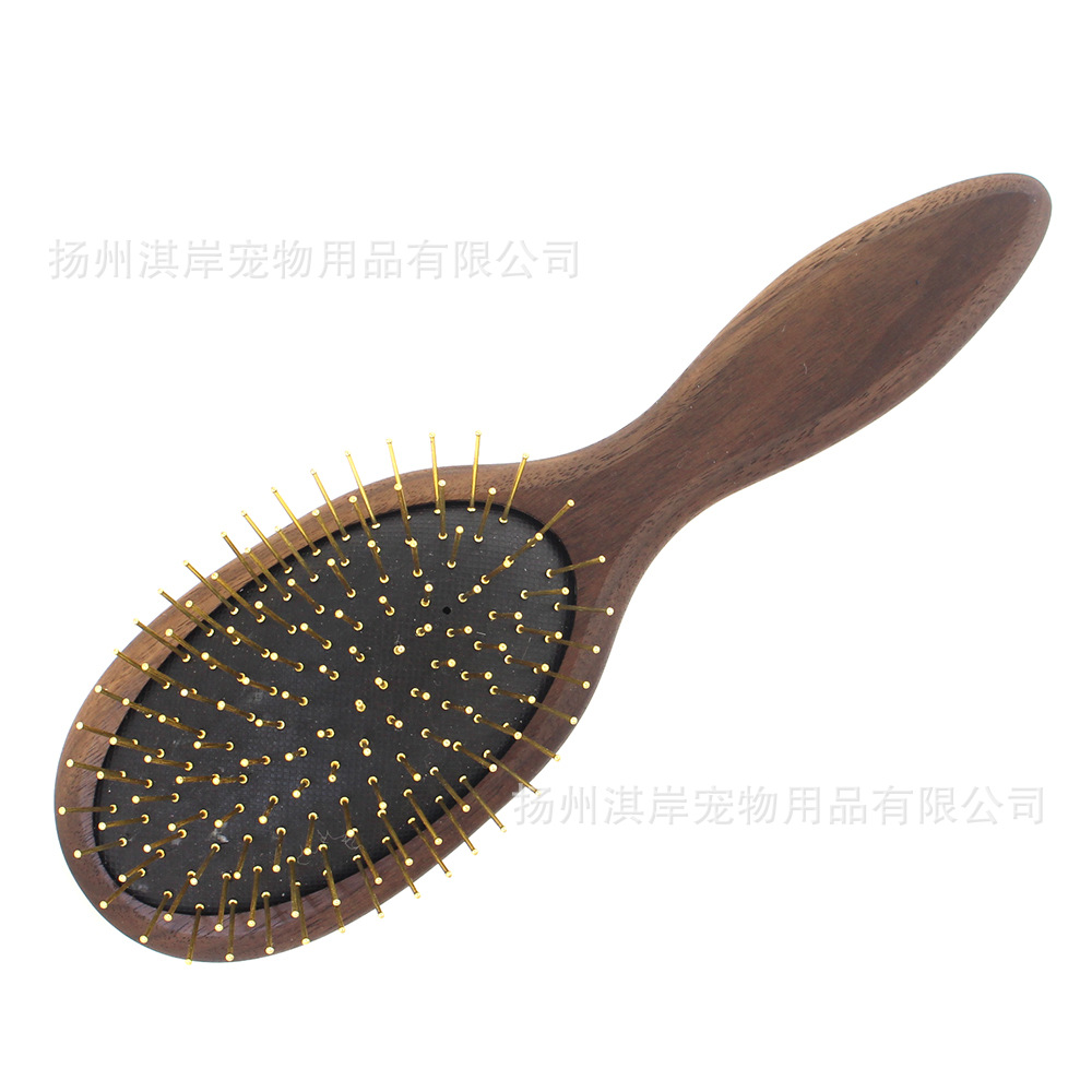 黑胡桃木柄金针气囊梳