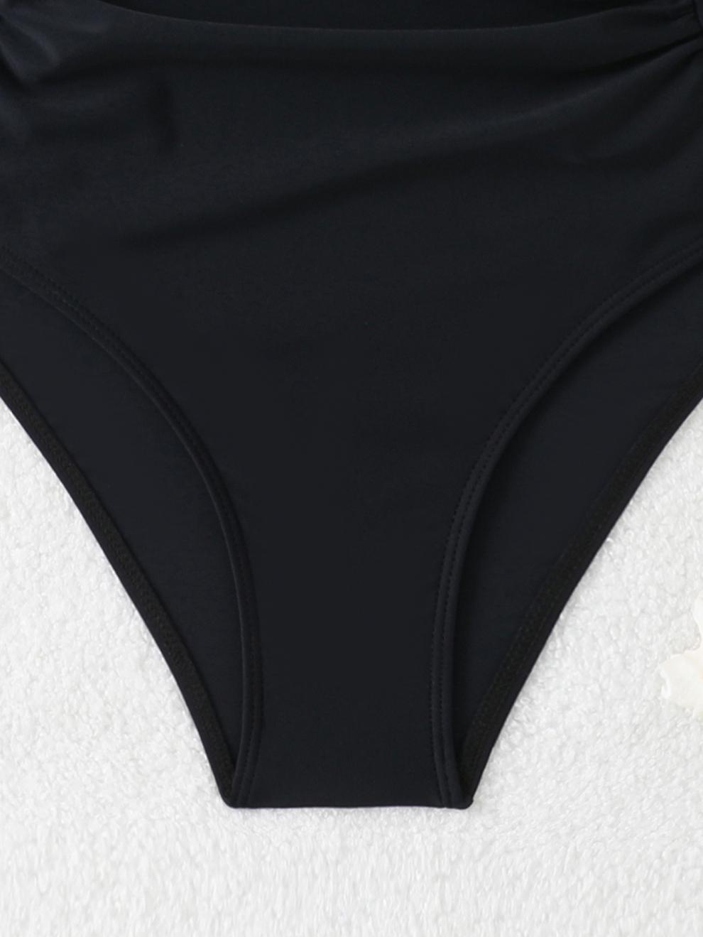 商品详情图_25亚马逊爆款露背连体比基尼褶皱复古欧美时尚性感