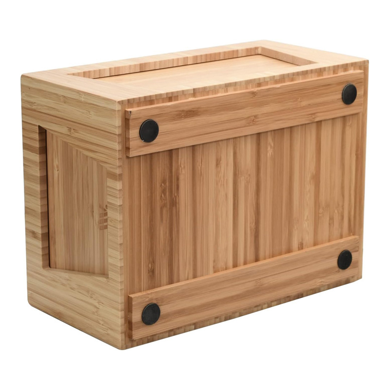 竹木抽拉式收纳盒厨房桌面竹木土豆洋葱整理盒木质咖啡胶囊收纳盒