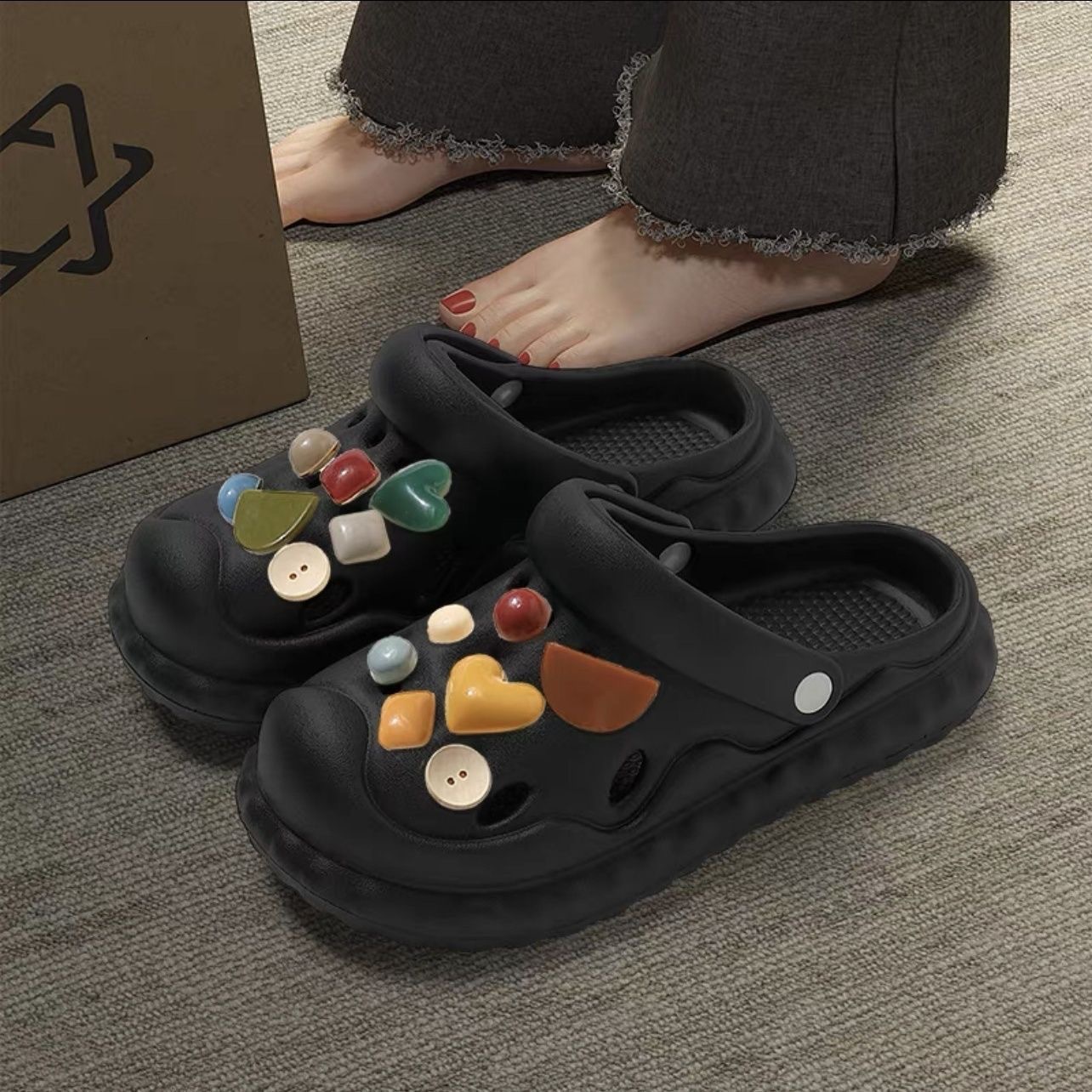 心形（无纽扣）-黑色