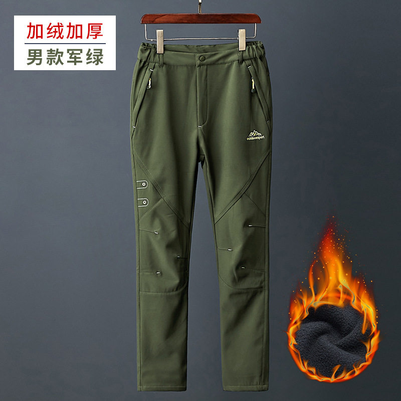 加绒加厚男军绿