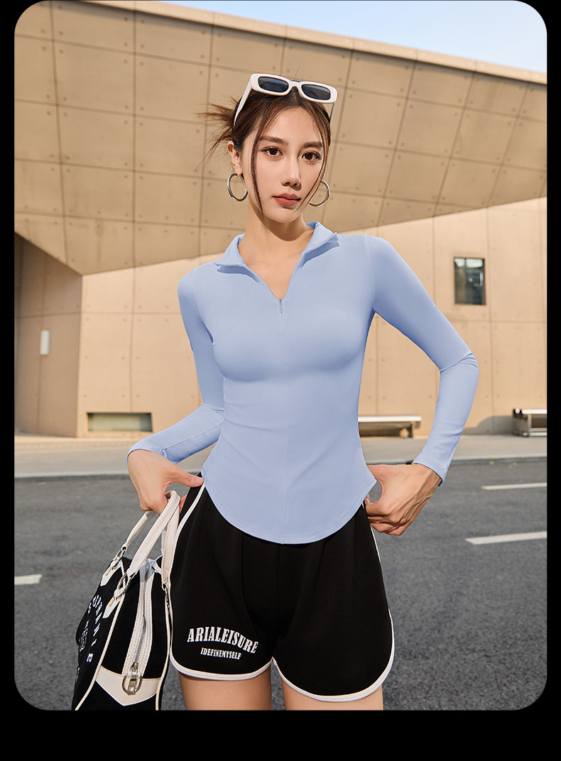 切线半拉链长袖_15