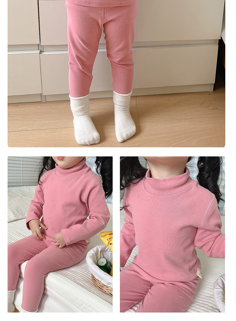 西瓜红半高领套装_04