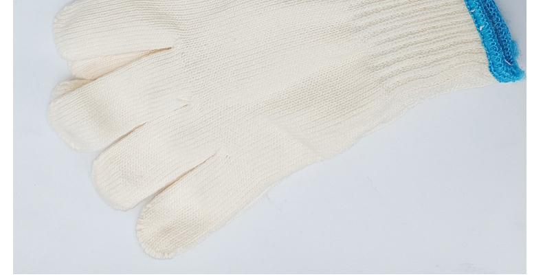 棉线手套棉加丝十针白线加厚耐磨防滑五金工地工作劳保