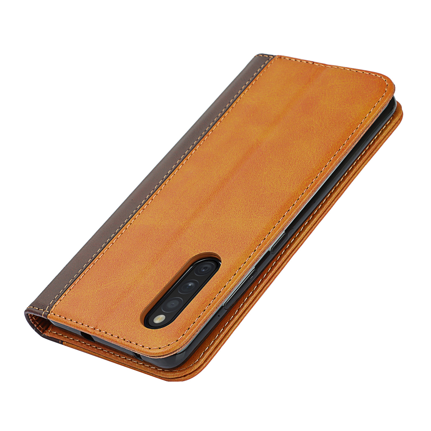 三星A41 日版 拼色小牛纹强磁皮套