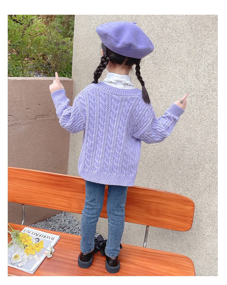 女童开衫毛衣外套