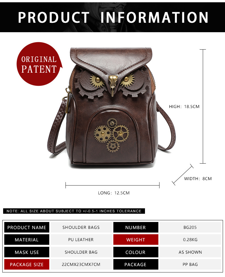 BG205 尺寸表 English