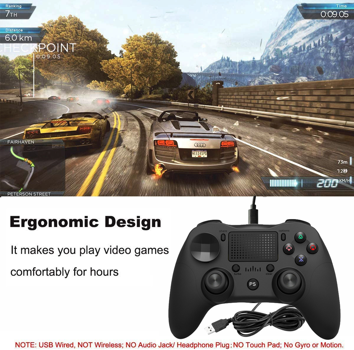 MB-P912 PS4 Wired Controller_e
