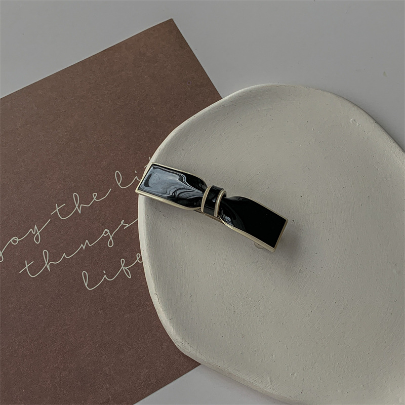 黑色蝴蝶结 弹簧夹