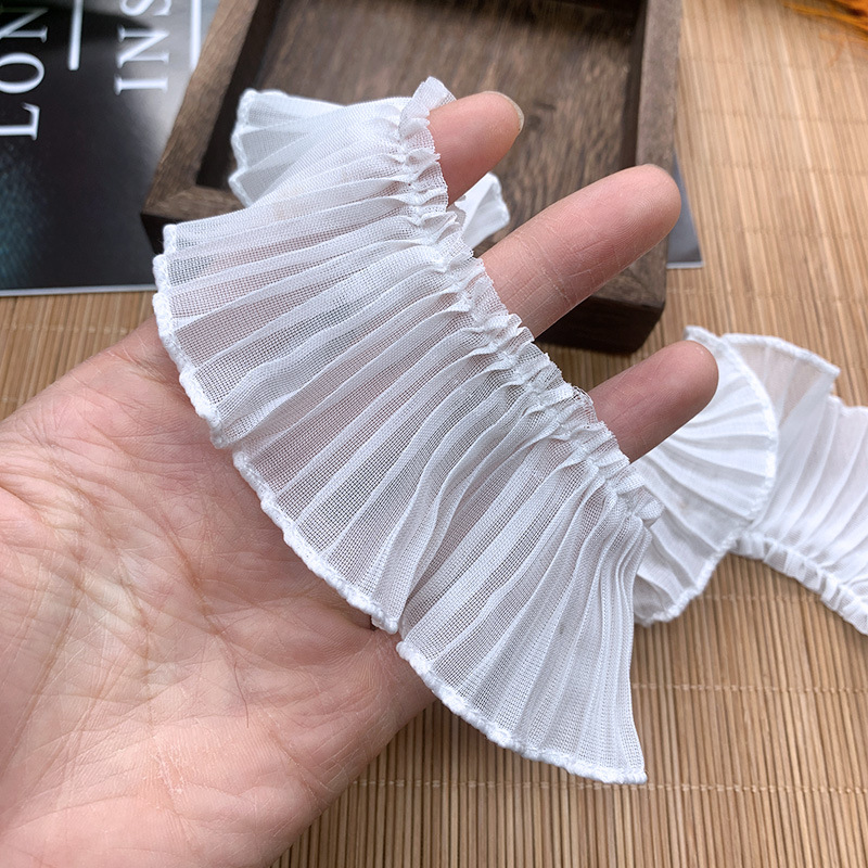 高档褶皱木耳蕾丝花边辅料