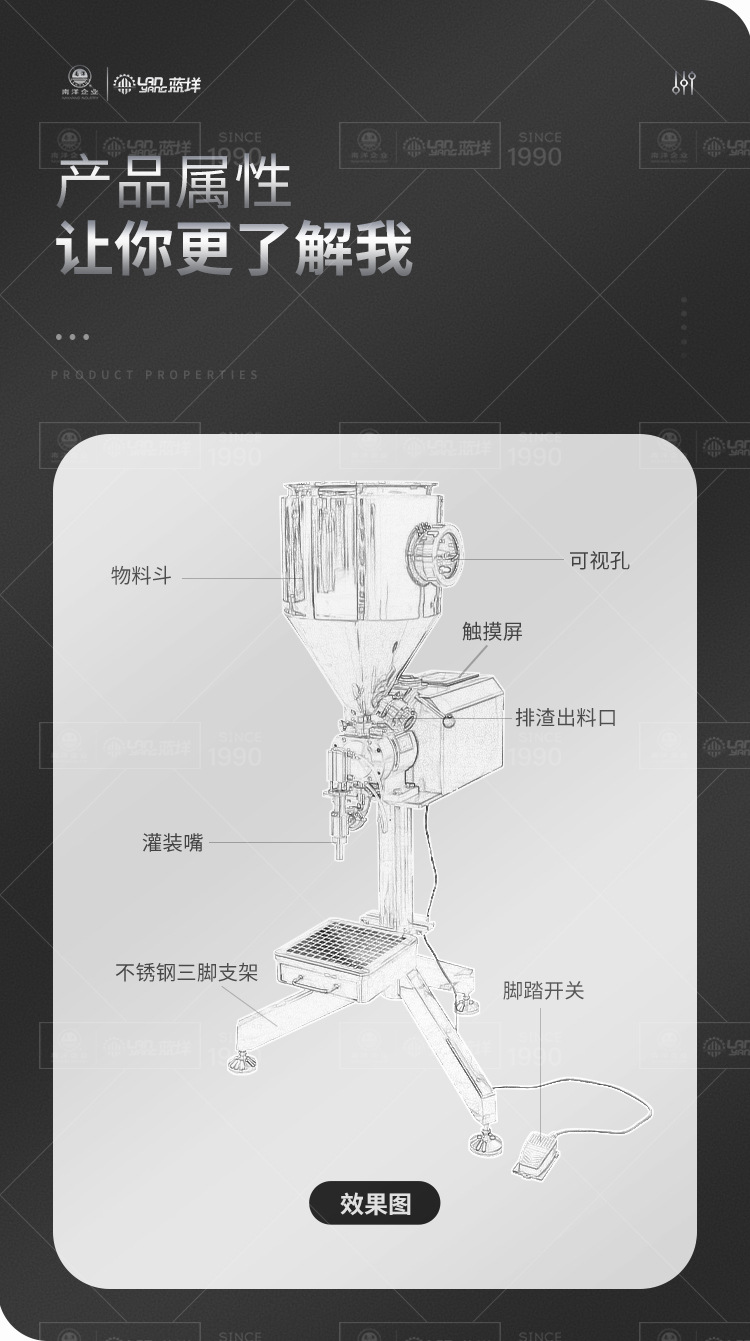 南洋灌装机&mdash;&mdash;半自动转子泵灌装机（自