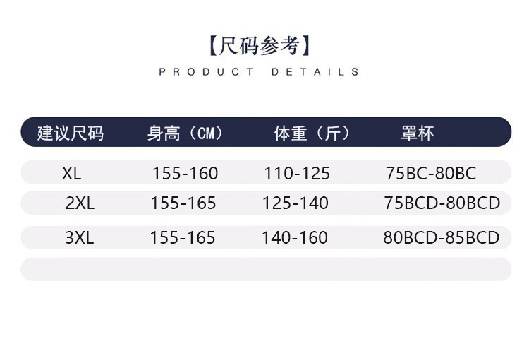 微胖大码尺码1