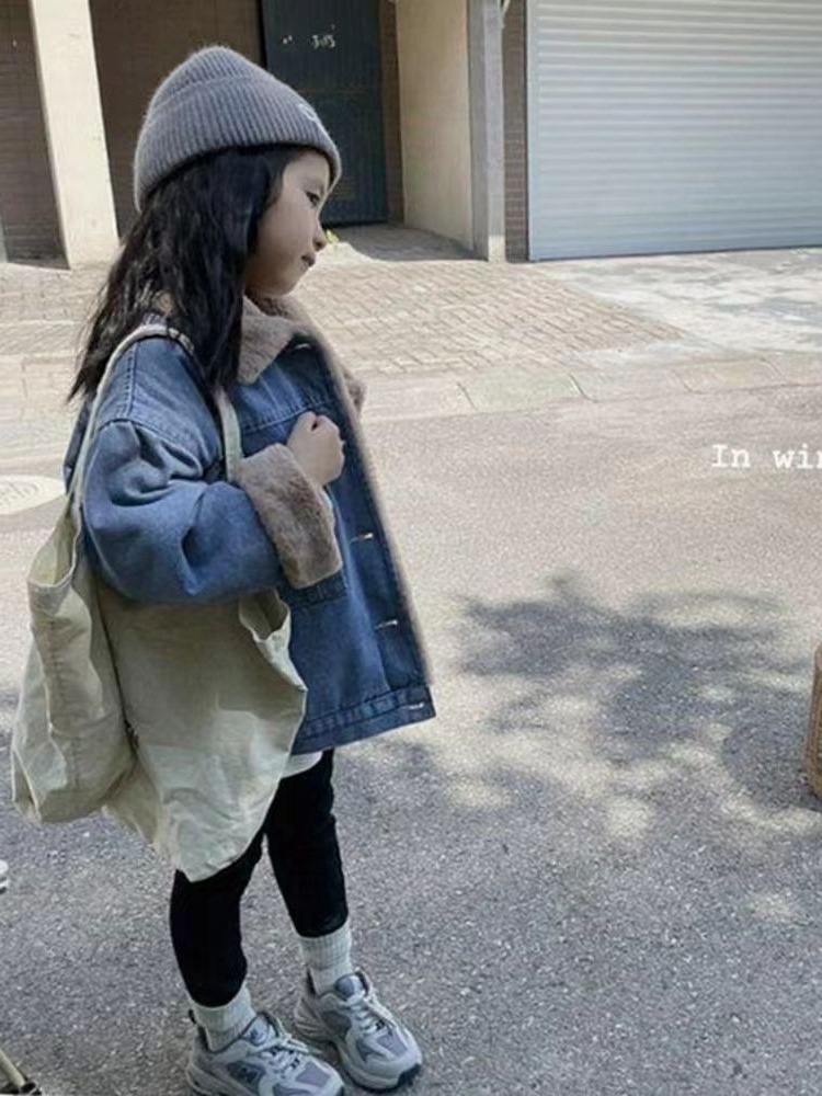儿童牛仔外套加绒男童_主图05