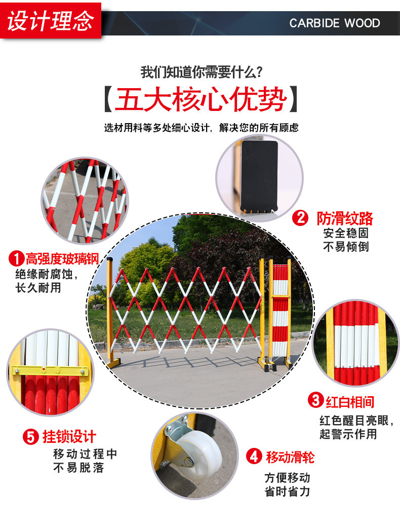 玻璃钢绝缘管式伸缩围详情图05