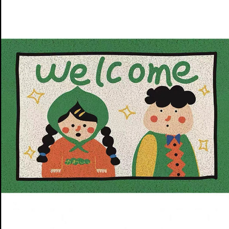 搞怪卡通地垫,丝圈地垫,入户门垫,耐脏防滑垫