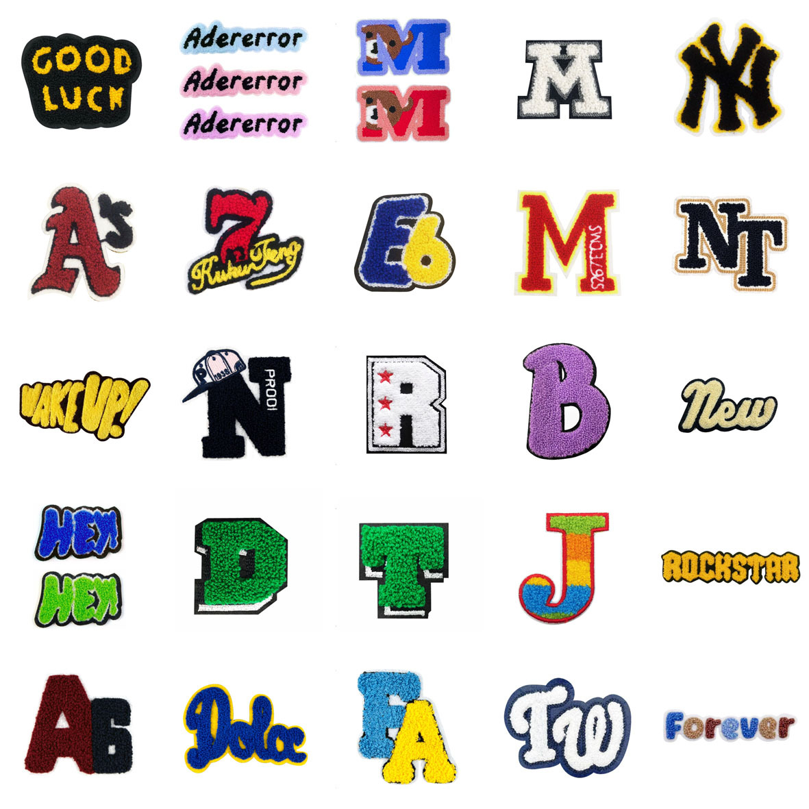 毛巾英文系列#1-25宫格(白底)