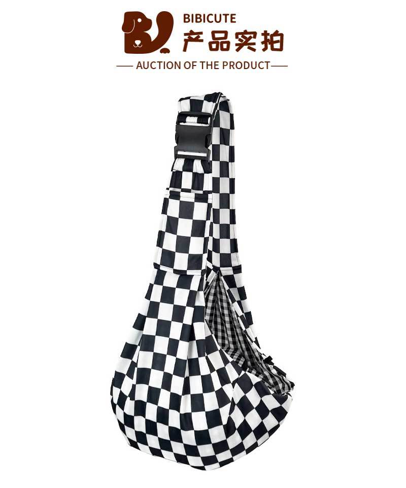 黑白棋盘格卡扣包详情_04
