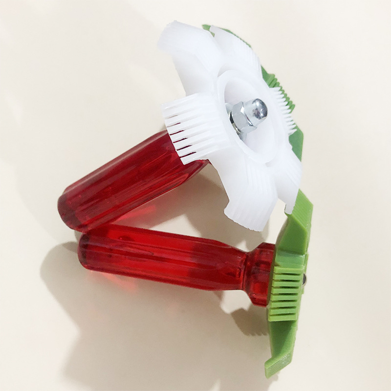塑料翅片梳绿色白色-001.jpg