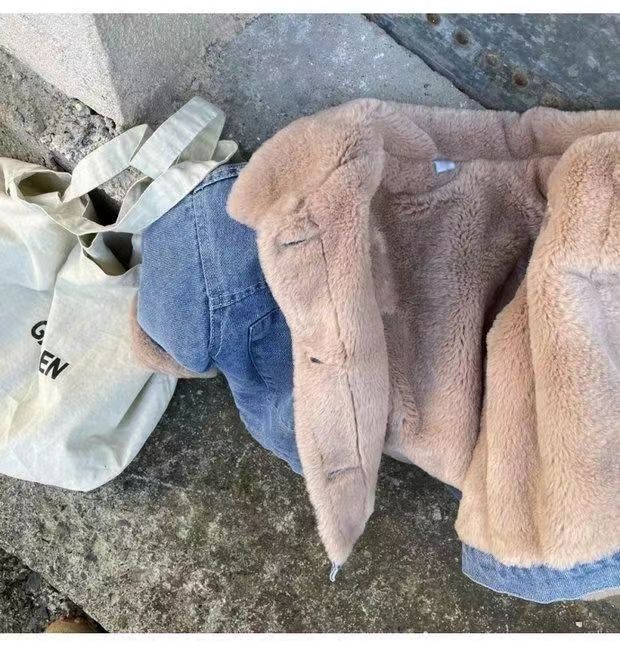 儿童牛仔外套加绒男童详情图07