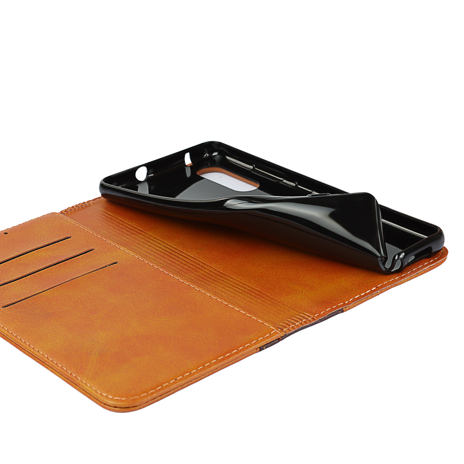 三星A41 日版 拼色小牛纹强磁皮套