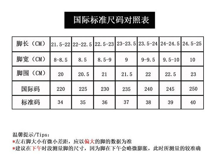 1688尺码表