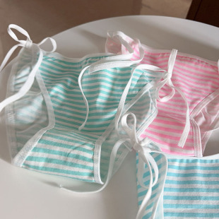 fufufufu绑带内裤可解 活力蓝白内裤胖次系带萌软妹二次元动漫内