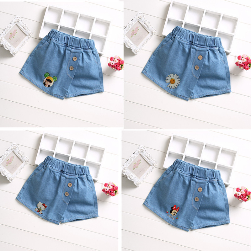 纽扣裙短裤绿色女孩_副本