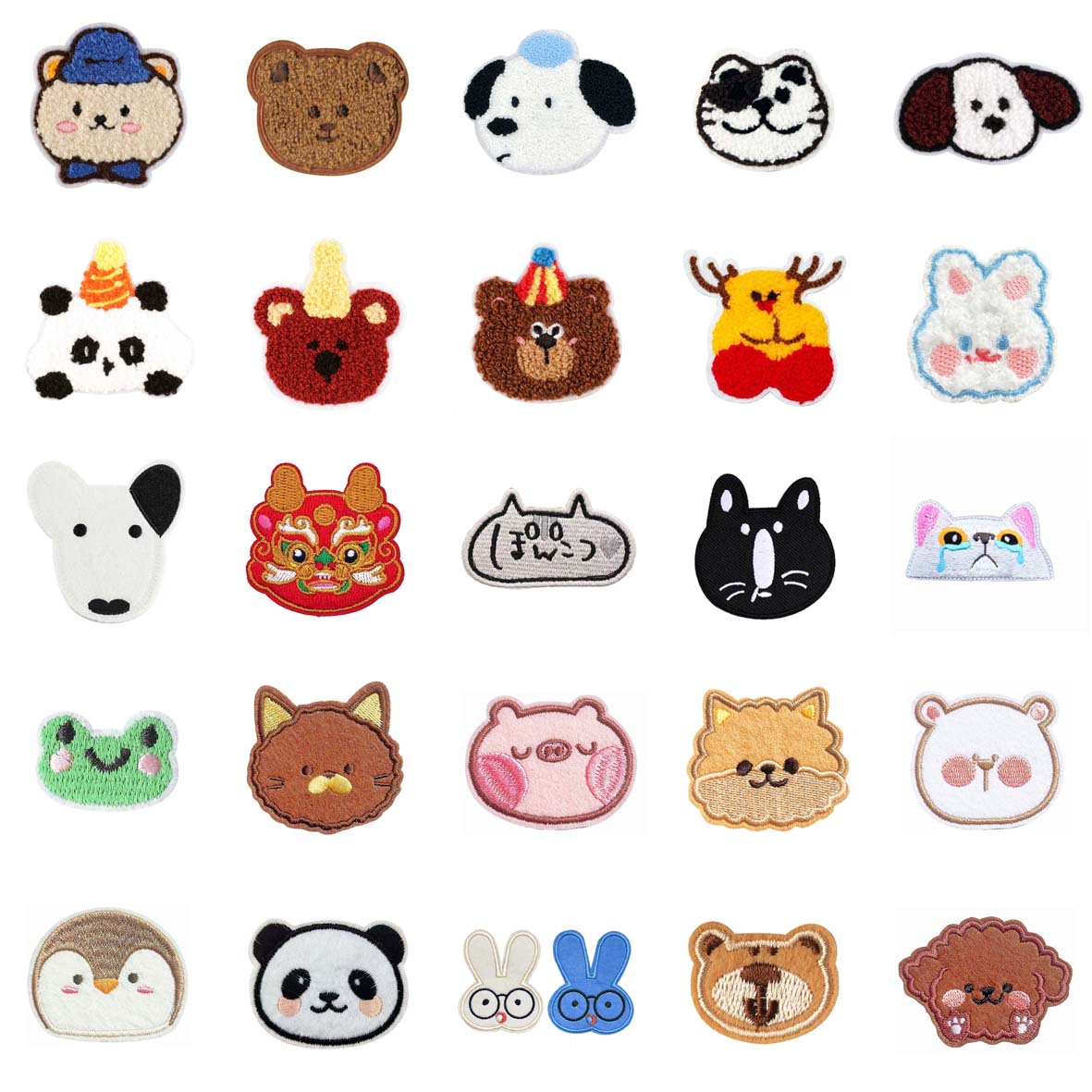 动物头系列#1-25宫格 白底