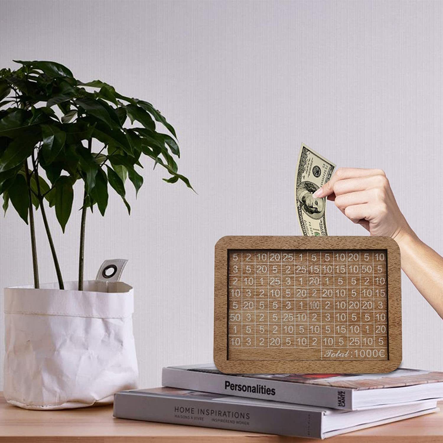 儿童木质存钱罐